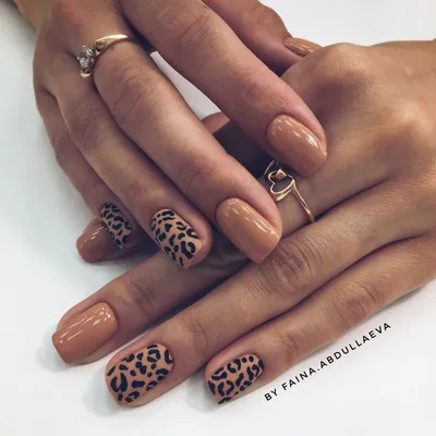 Леопардовый маникюр: фото лучших дизайнов на короткие и миндальные ногти в  2023 году, как делать маникюр с леопардовым принтом