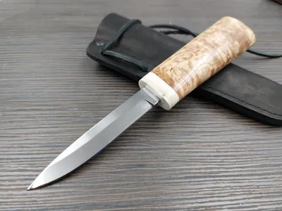 Нож Якут малый сталь Х12МФ рукоять карельская береза янтарь (распродажа) —  купить в интернет-магазине ООО Ворсменский нож