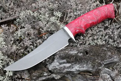 Булатный нож для снятия шкур и разделки дичи - охотничьи ножи от Мастерской  дамаска - булатные ножи