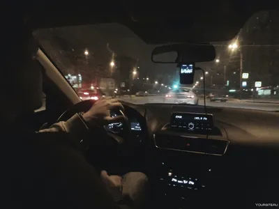 Ночью в машине фото