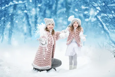 Зимняя фотосессия для мамы и дочки во время мороза — Фотограф Катерина  Упит: Киев, Украина, мир