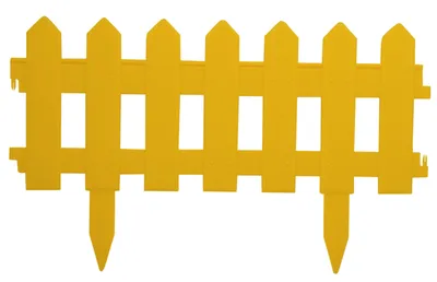 Ограждение «Палисадник» цвет желтый 1.9 м в Москве – купить по низкой цене  в интернет-магазине Леруа Мерлен