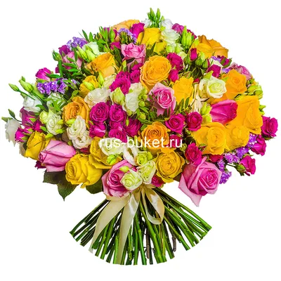 Огромный букет» с лизиантусами и розами - купить во Владимире за 11 500 руб