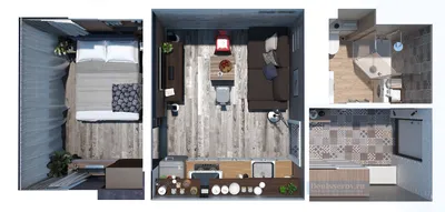 Дизайн однокомнатной квартиры 30 кв.м в современном стиле: фото 2020 - Ремонт  квартир фото
