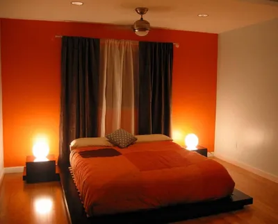 Комната в оранжевых тонах - 70 фото