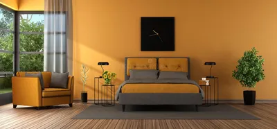 Оранжевые спальни – 135 лучших фото дизайна интерьера спальни | Houzz Россия