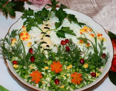 Варианты салатов - 86 photo