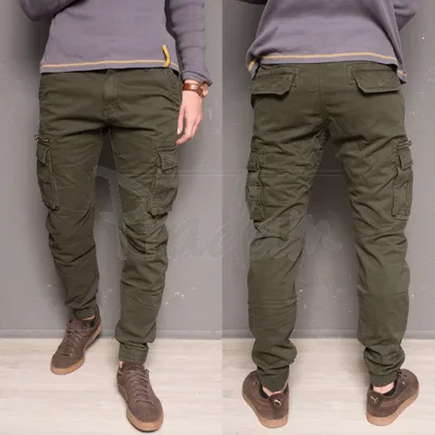 Брюки-джоггеры мужские на флисе цвета хаки 1869 army green, цена 790 грн,  купить на UB.UA • UB.UA