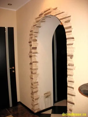 Обрамление дверного проема декоративным камнем - 69 фото