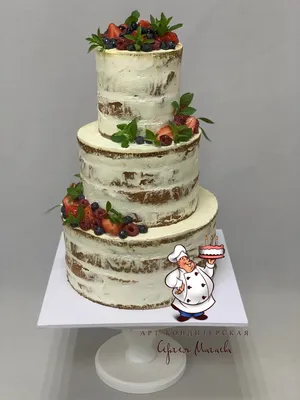 Торт \"Открытые коржи с ягодами\" № 7177 на заказ в Санкт-Петербурге