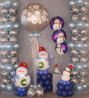 Оформление шарами на Новый год. | Ла`шарик