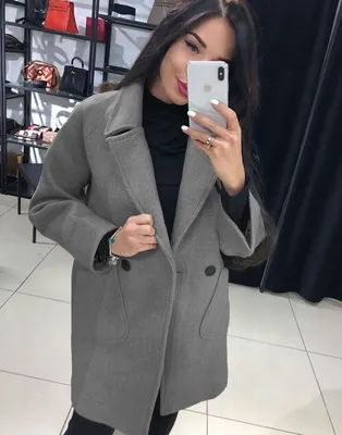Женское стильное двубортное классическое кашемировое демисезонное пальто  елочка на подкладке серый бежевый, цена 920 грн — Prom.ua (ID#1487355039)