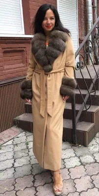 Длинное пальто с седым соболем \"Изыск\" – заказать на Ярмарке Мастеров –  GI2KZRU | Пальто, Москва