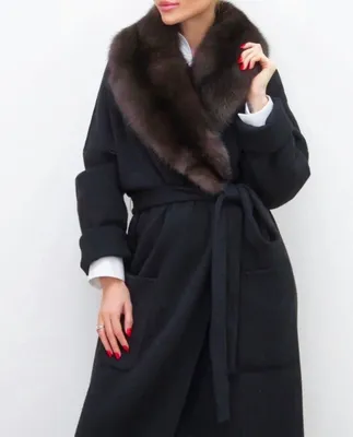 Пальто с мехом соболя – заказать на Ярмарке Мастеров – JICOARU | Пальто,  Санкт-Петербург