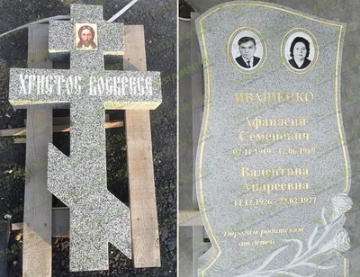 Серые памятники на могилу в Москве и Московской области, фото и цена