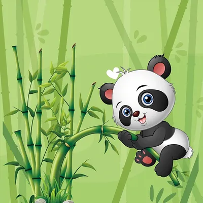 Рисунок панда в лесу - 63 фото