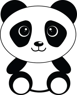 Панда для срисовки милая - 89 фото
