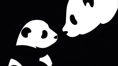 Обои рисунок, панда, smile, Panda, LeeR картинки на рабочий стол, раздел  минимализм - скачать