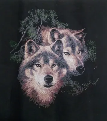 Пара волков - символ любви и верности + схема для вышивки | PRO Детство |  Дзен