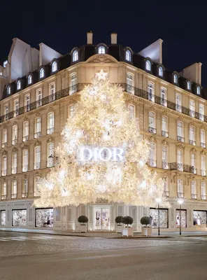 В Париже украсили к Новому году главный бутик Dior | AD Magazine