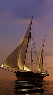 Обои парусник, море, яхта, лодка, закат на телефон Android, 1080x1920  картинки и фото бесплатно