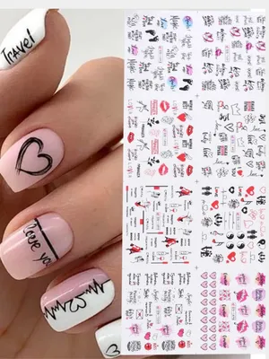 Наклейки для дизайна ногтей, слайдеры для маникюра и педикюра за 49 ₽  купить в интернет-магазине KazanExpress