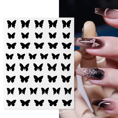 Airbrushs наклейки для ногтей трафареты для ногтей Французский наконечник  бабочка Звезда Сердце линии ногтей наклейки полоски для ногтей лак цветной  уличный педикюр - купить по выгодной цене | AliExpress
