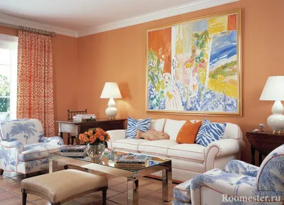 Персиковый цвет в интерьере и его сочетания +70 фото примеров