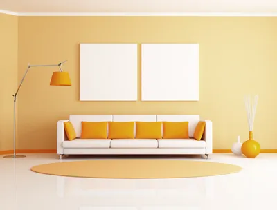 Персиковый цвет стен - выбор краски, фото