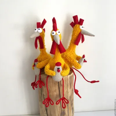 Купить Мягкая игрушка Петушок с цыпленком - подарок 2017 год огненного  Петуха - 2017 год огненного петуха | Подарки своими руками, Мягкие игрушки,  Вязание