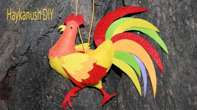 DIY How to Make Felt Rooster - YouTube