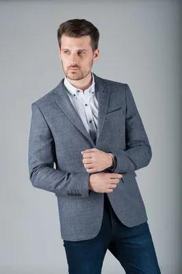 Серый мужской пиджак под джинсы. Арт.:2-260-2 – купить в магазине мужской  одежды Smartcasuals