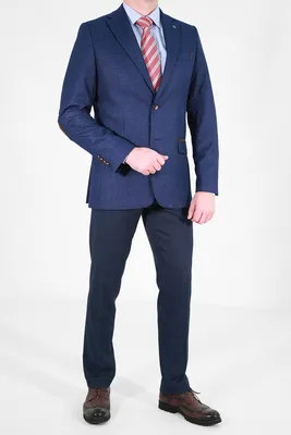 Купить синий мужской пиджак в чёрную клетку под джинсы 799 (LUKE-168) в  Минске: магазины, цена, фото | RESPEKT