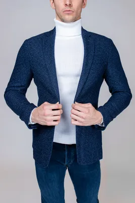 Мужской пиджак под джинсы синего цвета. Арт.:2306 – купить в магазине  мужской одежды Smartcasuals
