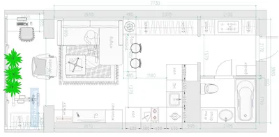 Планировка квартиры студии 30 кв.м. с фото | Денис Серов | Планировка  квартиры-студии, Планировки, Планировка квартиры