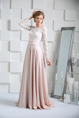 Не белое платье для венчания MK-022 | Купить свадебное платье в салоне  Валенсия (Москва)