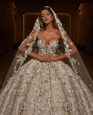 Роскошные свадебные платья Дубая, свадебные платья со шлейфом и аппликацией  для венчания, свадебные платья - купить по выгодной цене | AliExpress