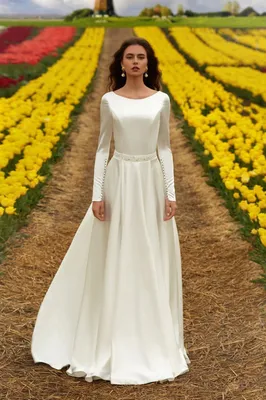 Платье для венчания с рукавом Lorange Rozelva — купить в Москве - Свадебный  ТЦ Вега