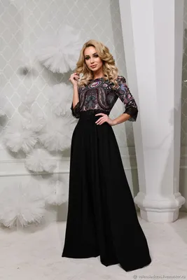 Платье из платка в пол,черное платье из платка – купить на Ярмарке Мастеров  – H7E93RU | Платья, Санкт-Петербург