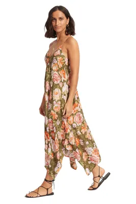 Купальники \u003e Пляжное длинное платье-платок из вискозы Seafolly 54730-DR  купить в интернет-магазине