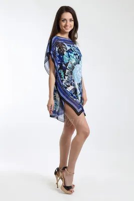 Пляжное платье-платок (синий) - Пляжные платья - Каталог