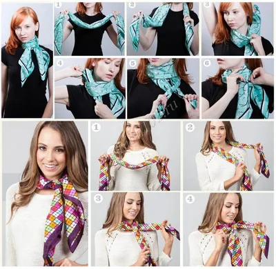 Как носить большой платок -10 способов и 100 фото