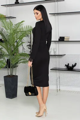 Купить Платье Тейпа д/р GL78103 цвет черный недорого в Украине