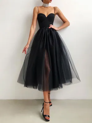 Маленькое черное платье на день рождения, женское милое платье без рукавов,  длина чая, вечерние платья - Milanoo.com/ru
