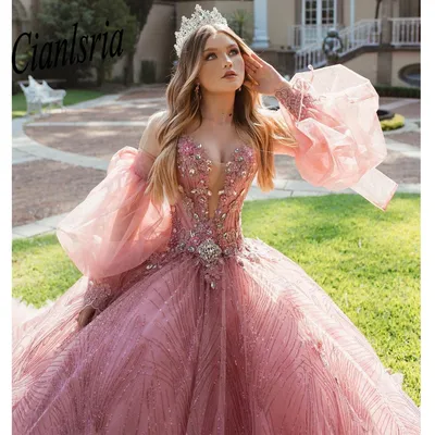 Розовые платья с открытыми плечами для Quinceanera бальное платье на день  рождения блестящие платья На Шнуровке Для 15 Quinceañera, артикул  1005005182777738, цена 425 р., фото и отзывы | ma-kids.ru