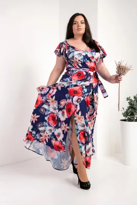 Женское летнее платье на запах с красными маками от оптово-розничного  магазина одежды \"Perfect Style\"