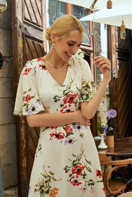 Романтичное платье с цветами (арт. ) ♡ интернет-магазин Gepur