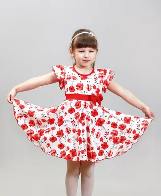 Детское платье летнее \"Маки\" - купить в Санкт-Петербурге на  https://www.zaitsew.ru/