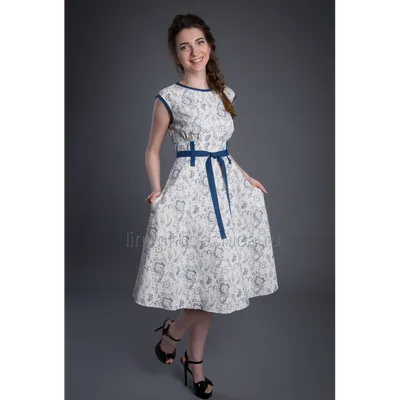 Платье из льна Татьянка светлый | Интернет магазин Льняной уют