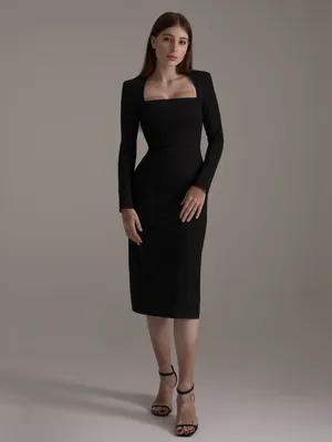 LICHI - Online fashion store :: Платье-футляр с квадратным вырезом